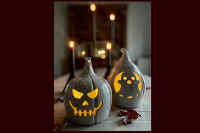 Carve a Ceramic Pumpkin Luminary Workshop with Kim Burnham