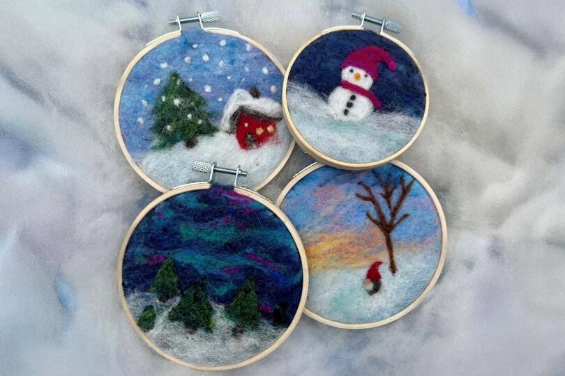 Craft and Cocktails Workshop: Needle Felted Winter Scene with Jen Newburg