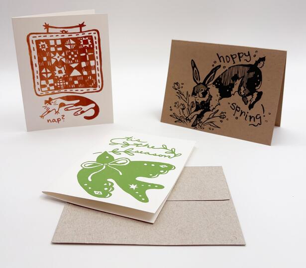 Screen Print Cards: December