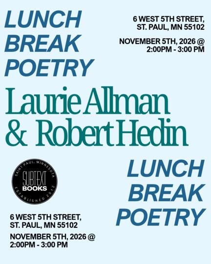 Lunch Break Poetry: Laurie Allmann and Robert Hedin