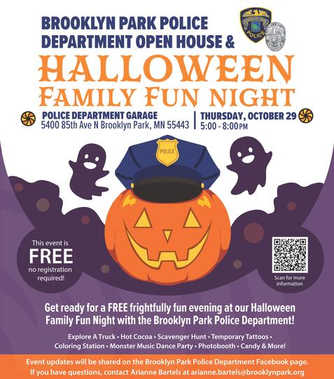 Brooklyn Park Police Department Open House and Halloween Family Fun Night