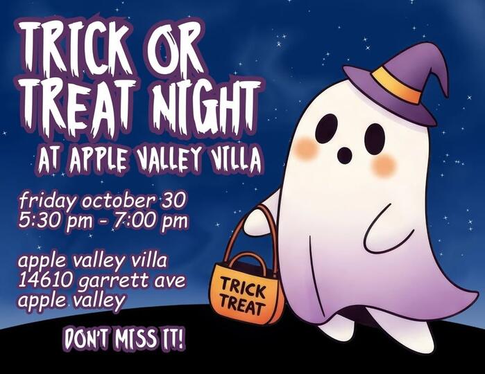 Trick or Treat Night at Apple Valley Villa