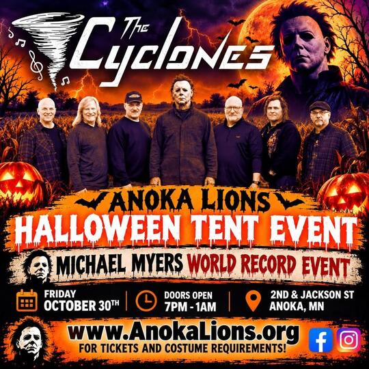 MICHAEL MYERS World Record Event-Anoka Lions Halloween Tent